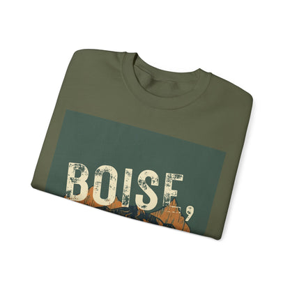 Black Crewneck Sweatshirt - Classic Unisex Heavy Blend Pullover boise