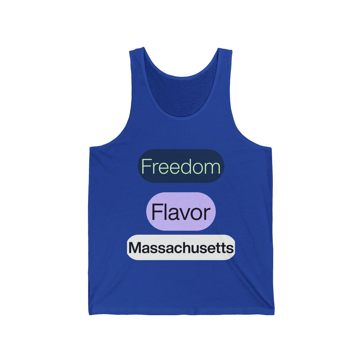 Massachusetts Men/Unisex Tank Top |  Freedom Flavor  | True North