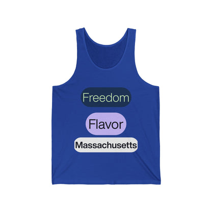Massachusetts Men/Unisex Tank Top |  Freedom Flavor  | True North