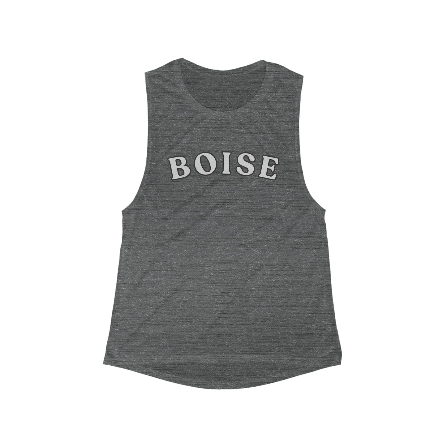 Boise Women's Scoop Muscle Tank - Casual City Name Graphic Tank Top