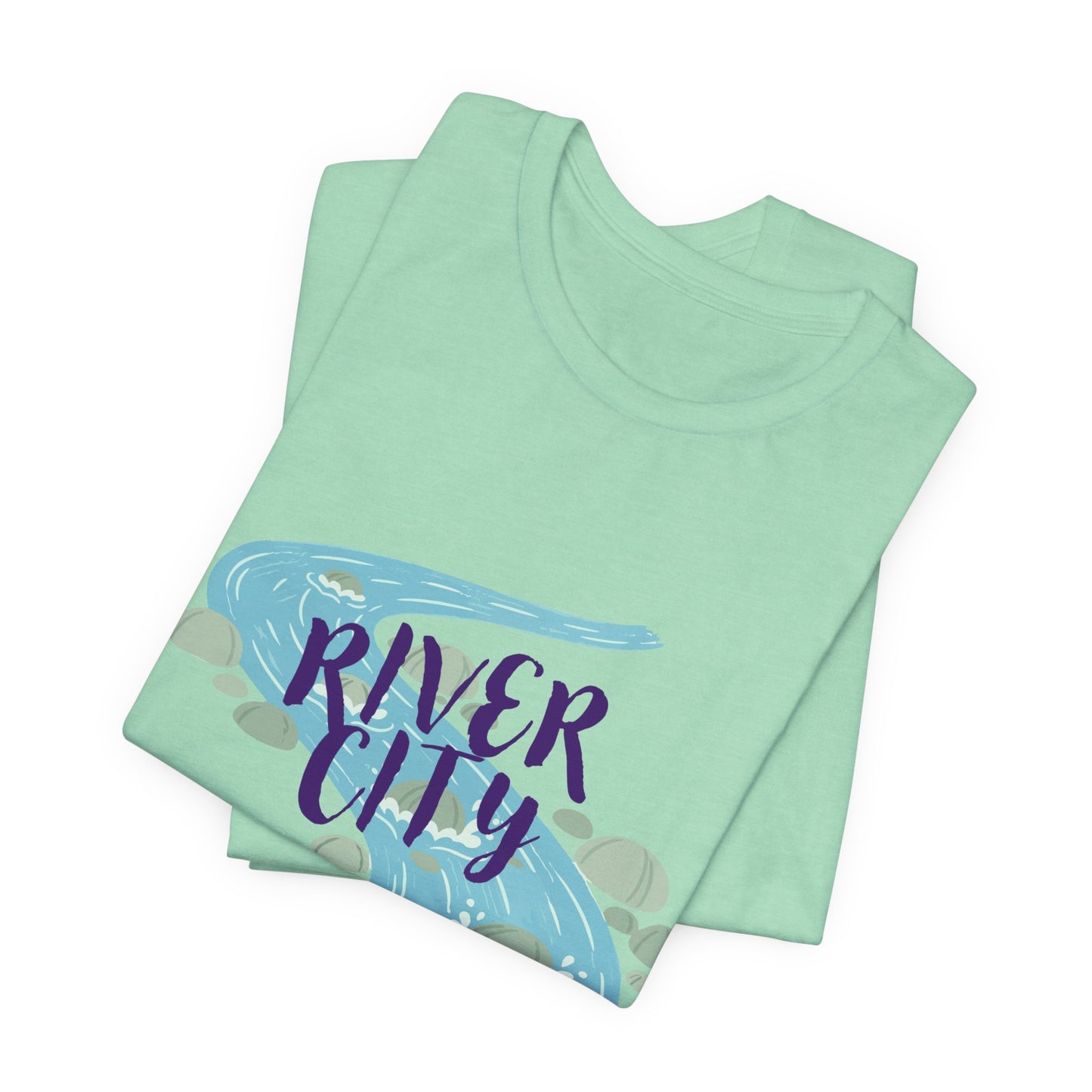 River City Spokane Graphic Tee — Watercolor River Design