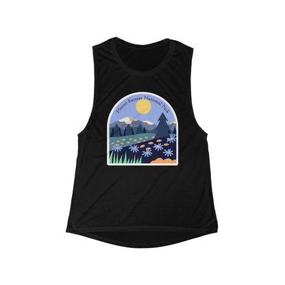 Mount Rainier National Park | Women’s Flowy Scoop Muscle Tank | True North