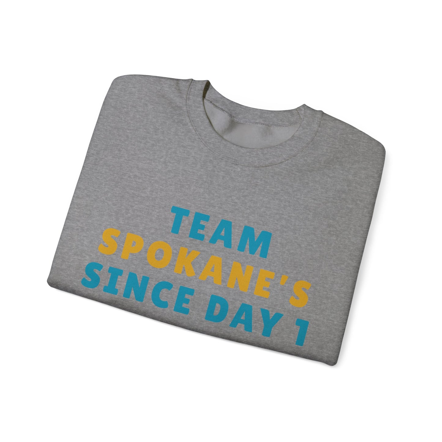 Crewneck Sweatshirt — "Team Spokane's Since Day 1" Retro Local Pride Pullover