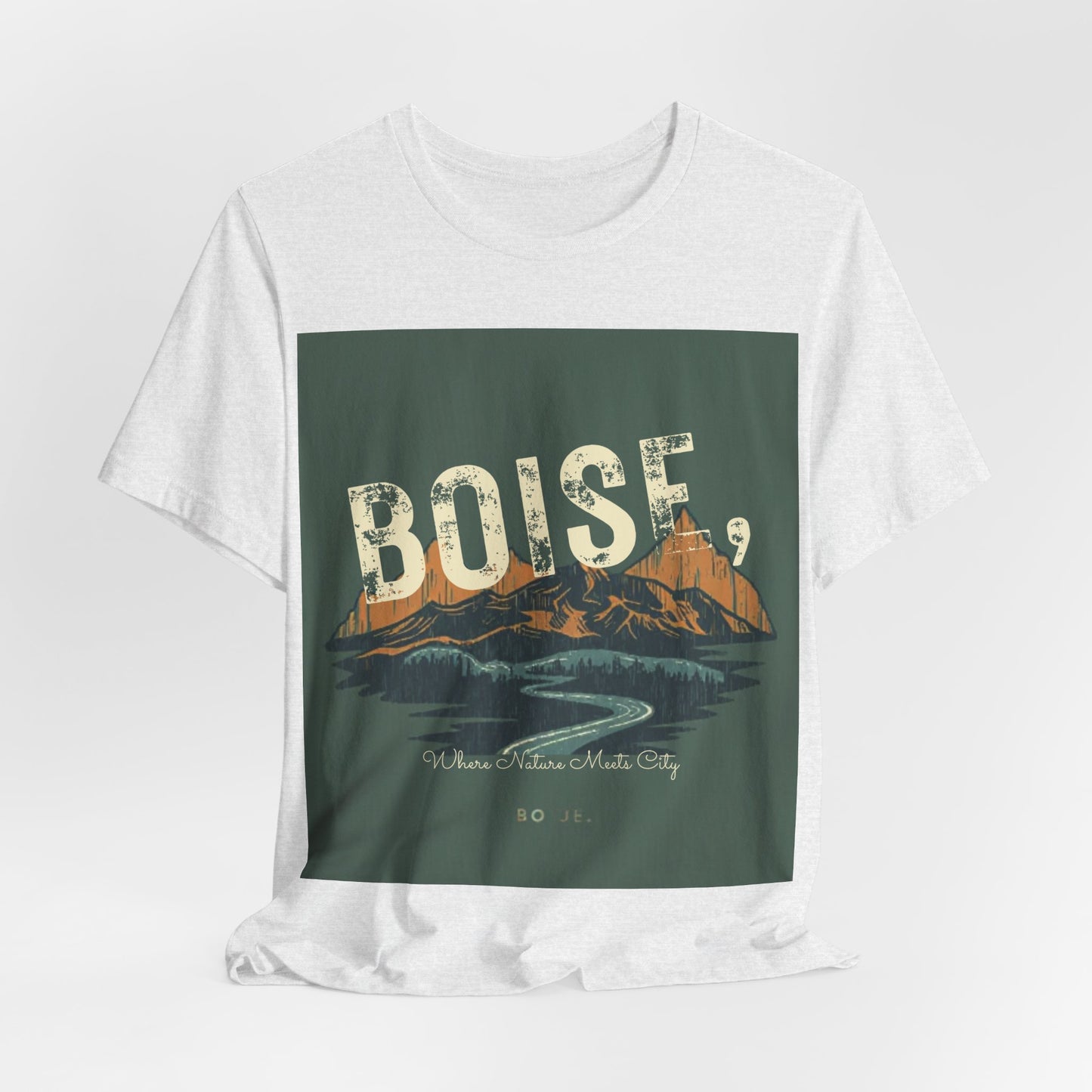 Boise Vintage Mountain Tee — Scenic River Adventure Graphic T-Shirt