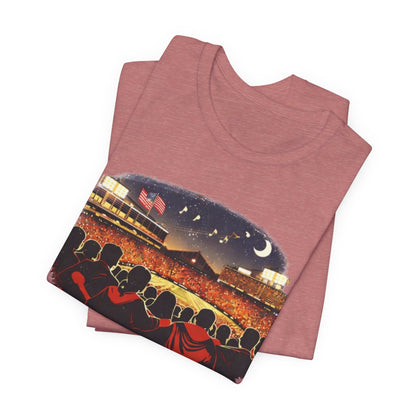 Camp Randall Stadium Football T‑Shirt – Retro Night Game Crew JERSEY Tee MADISON
