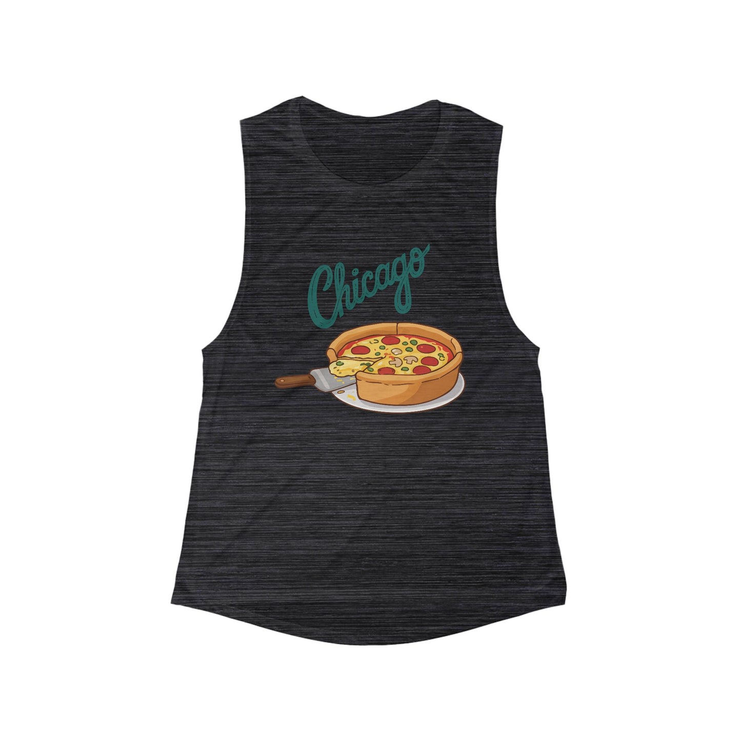 Chicago Pizza | Women’s Flowy Scoop Muscle Tank | True North