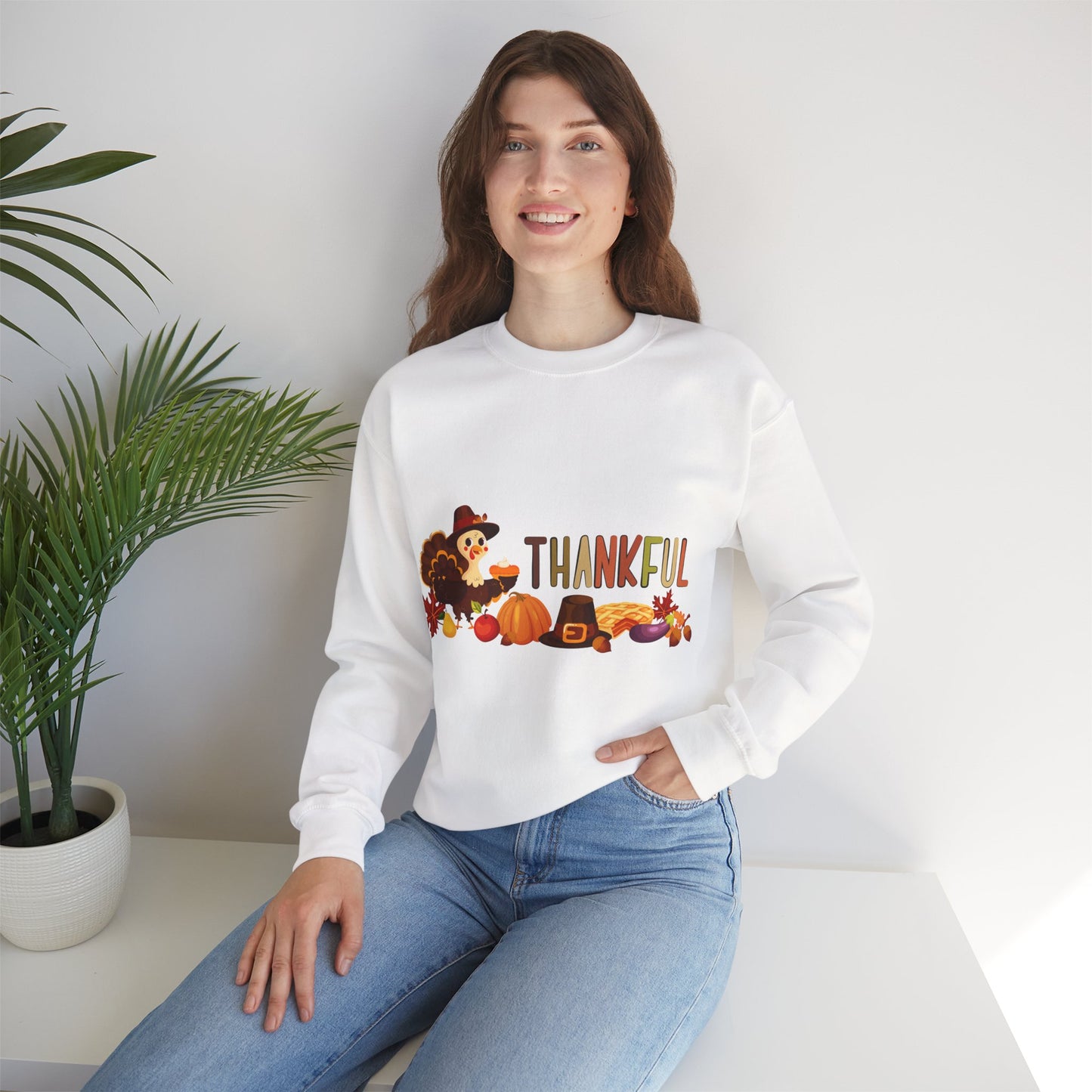 Thankful Thanksgiving Crewneck Sweatshirt  | True North