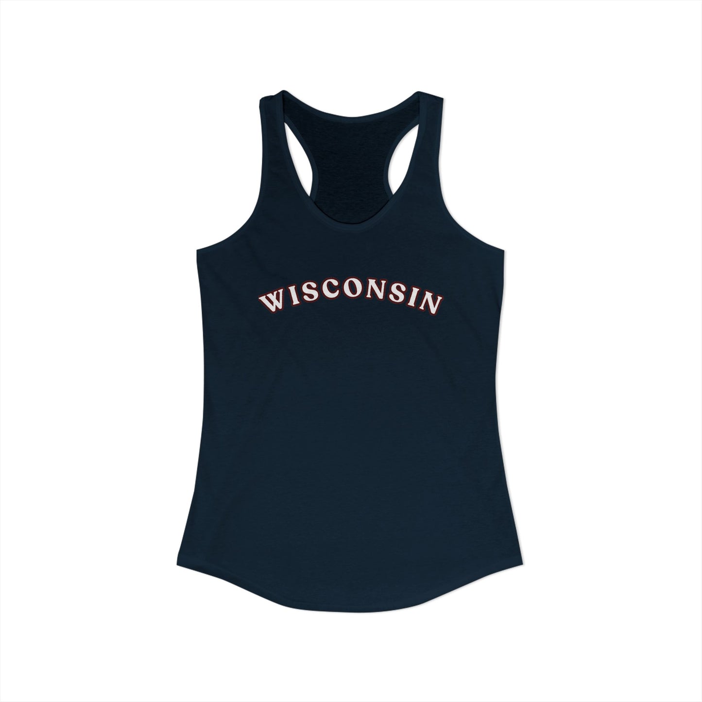 Wisconsin Women Racerback Tank Top | Slim Lightweight Activewear | True North