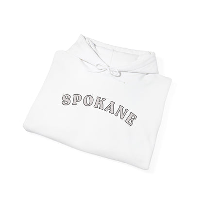 Spokane Arch Logo Hoodie — Minimal City Sweatshirt