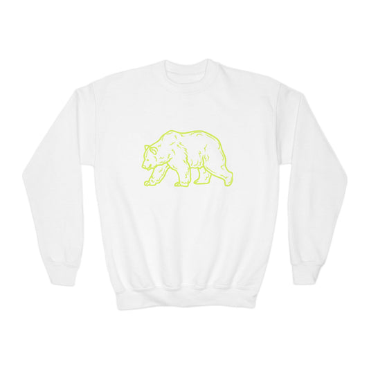 Youth Bear Sketch Crewneck Sweatshirt | Cozy Kids Pullover | True North