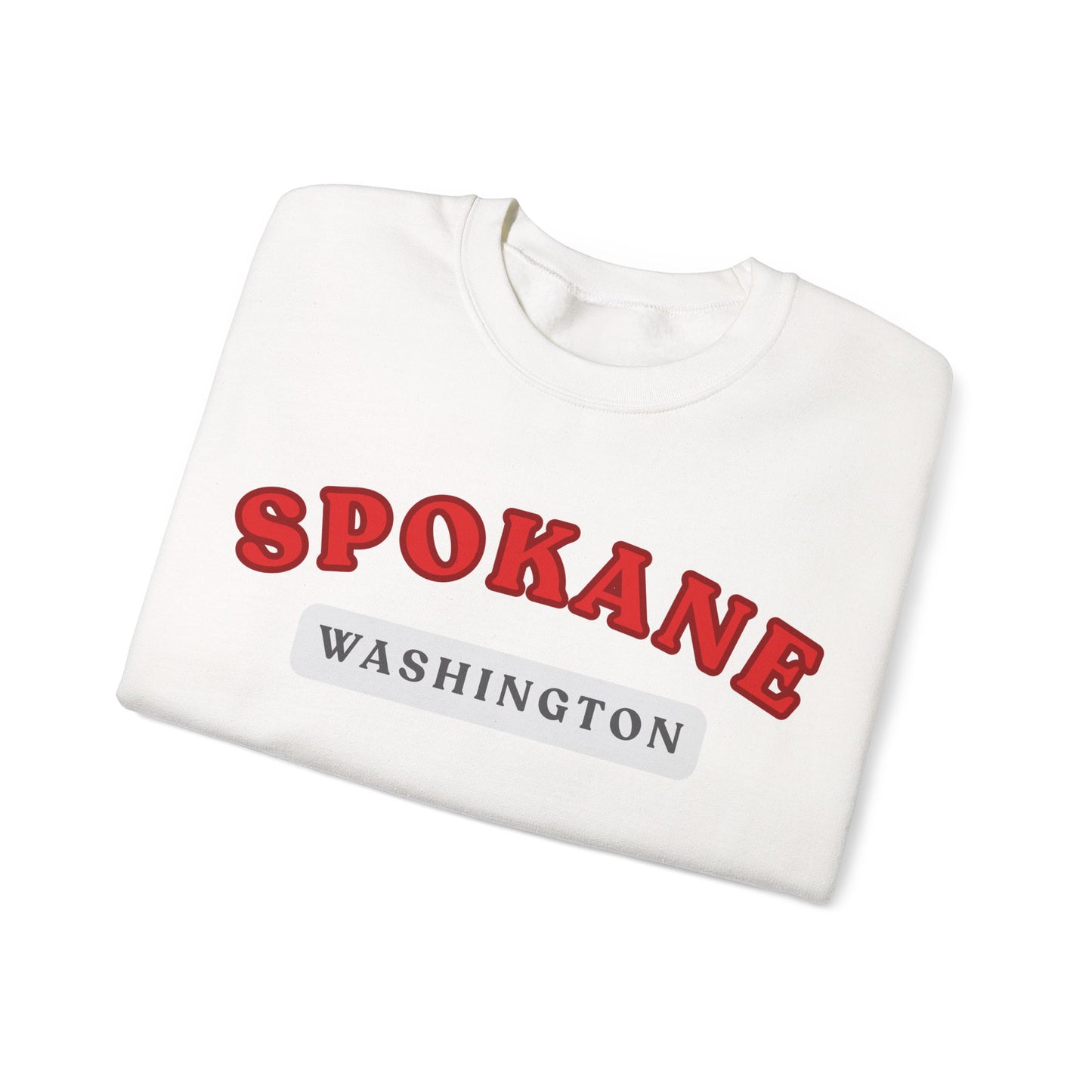 Spokane Washington Crewneck Sweatshirt — Vintage Collegiate Pullover