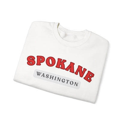 Spokane Washington Crewneck Sweatshirt — Vintage Collegiate Pullover