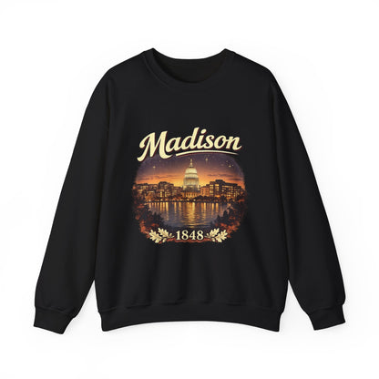 Madison Capitol Skyline Unisex Sweatshirt | Soft Cotton Fit | True North