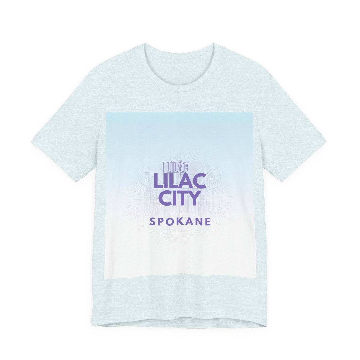Lilac City Spokane T‑Shirt — Gradient Retro City Pride Tee