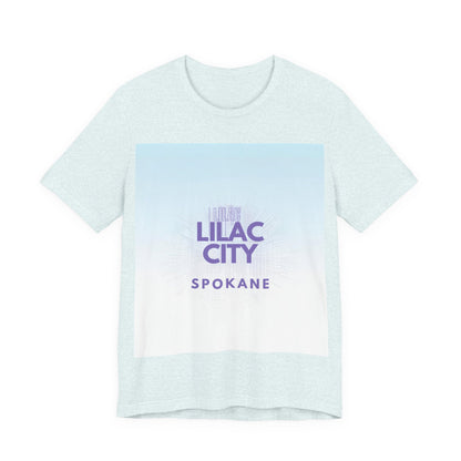 Lilac City Spokane T‑Shirt — Gradient Retro City Pride Tee