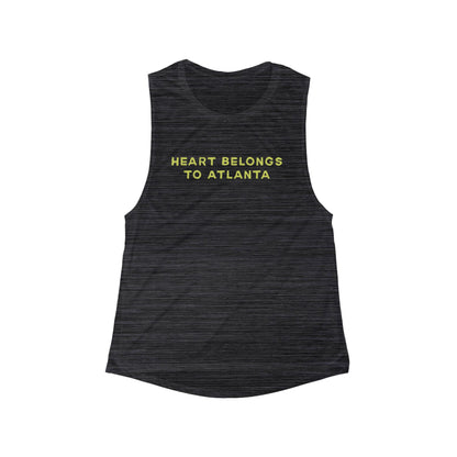 Heart Belongs to Atlanta | Women’s Flowy Scoop Muscle Tank | True North