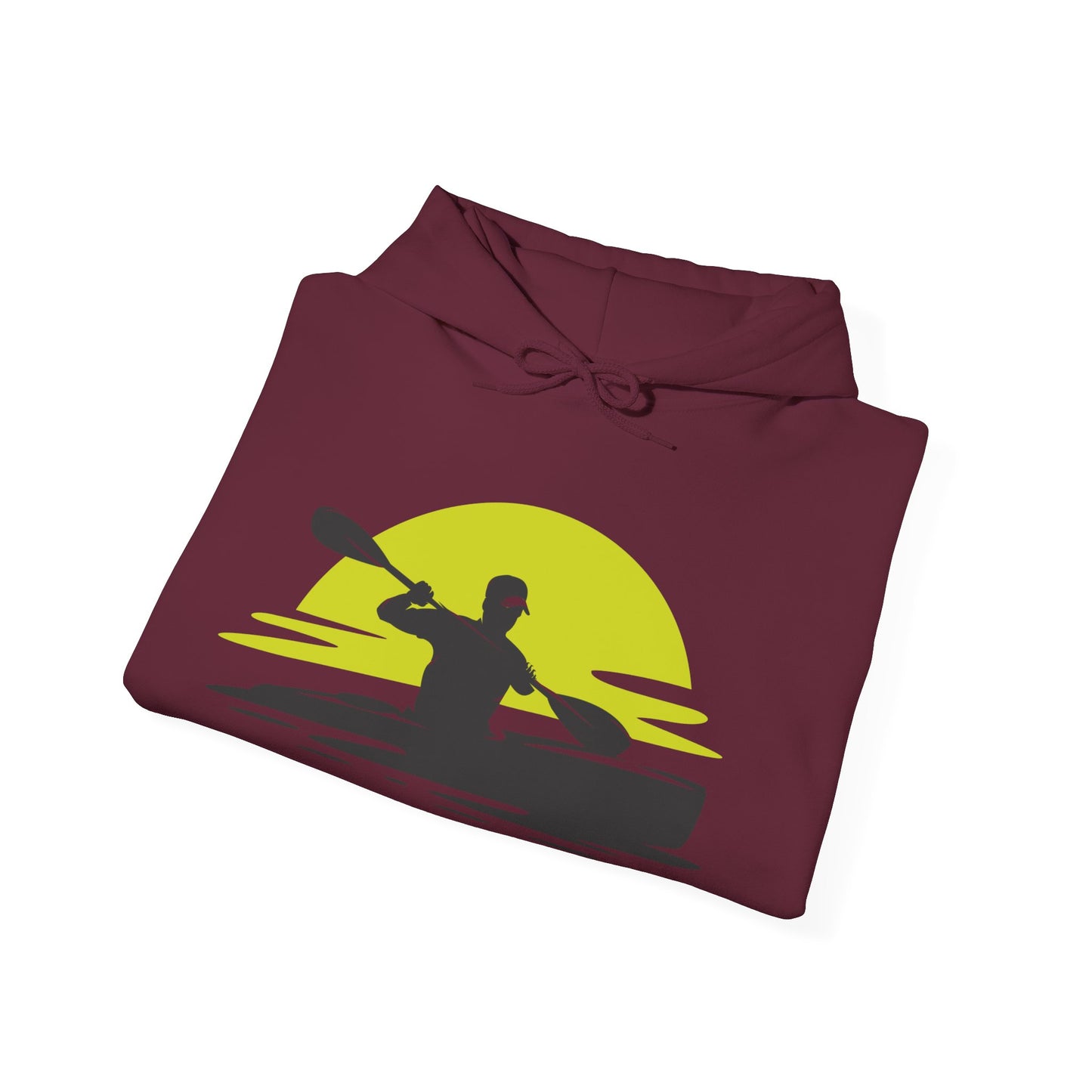 Sunset Kayaker Hooded Sweatshirt | Kayaking Lovers | True North