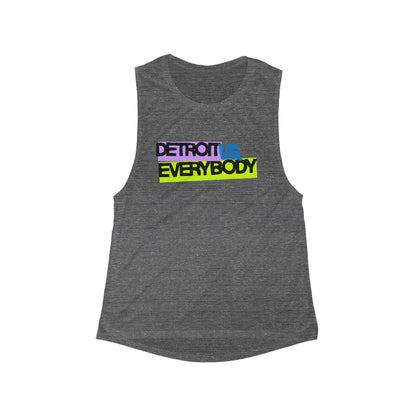 Detroit vs Everybody | Women’s Flowy Scoop Muscle Tank | True North