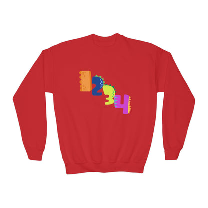Colorful Fun Numbers and Dinosaurs Sweatshirt| Easygoing Style | True North