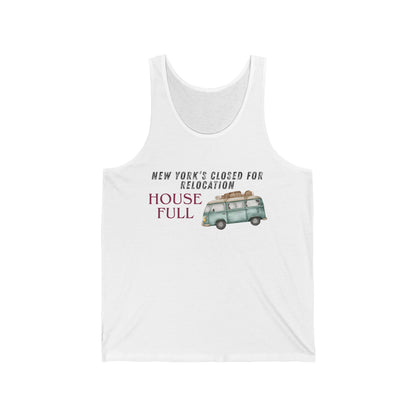 House Full Relocation Men/Unisex Tank Top | New York’s Closed Camper Van  | True North