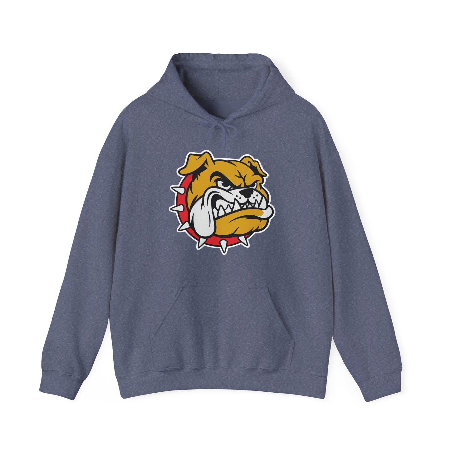 Bulldog Mascot Hoodie — Angry Spiked Collar Graphic Pullover DULUTH