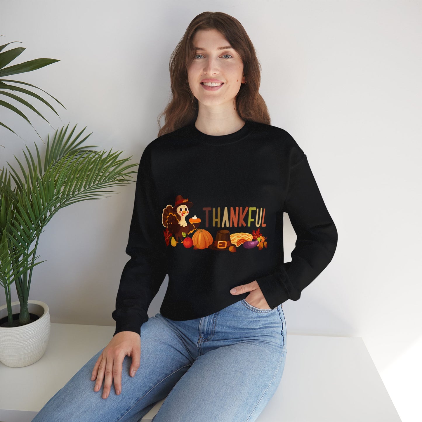 Thankful Thanksgiving Crewneck Sweatshirt  | True North