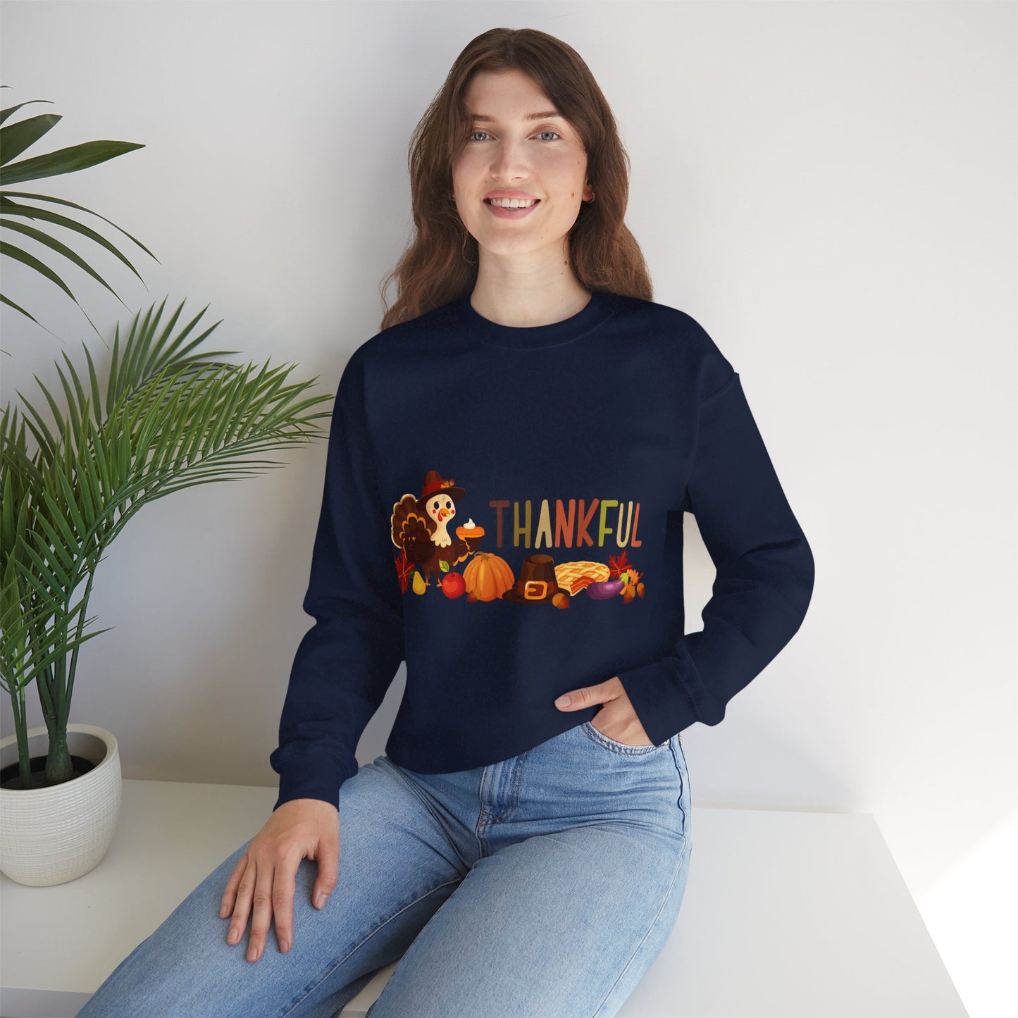 Thankful Thanksgiving Crewneck Sweatshirt  | True North