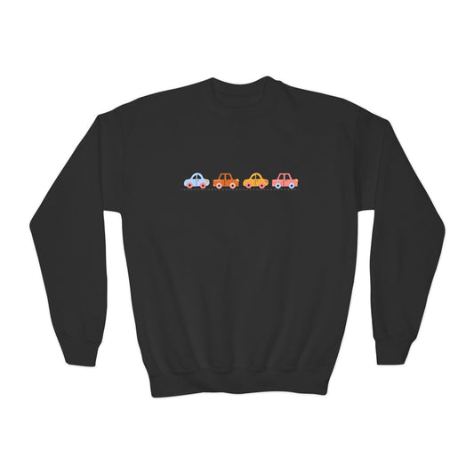 Cute Cars and Bear Youth Sweatshirt | Fun Pullover | True North