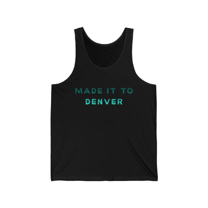 Made It to Denver Men/Unisex Tank Top | Minimal Pride Travel | True North