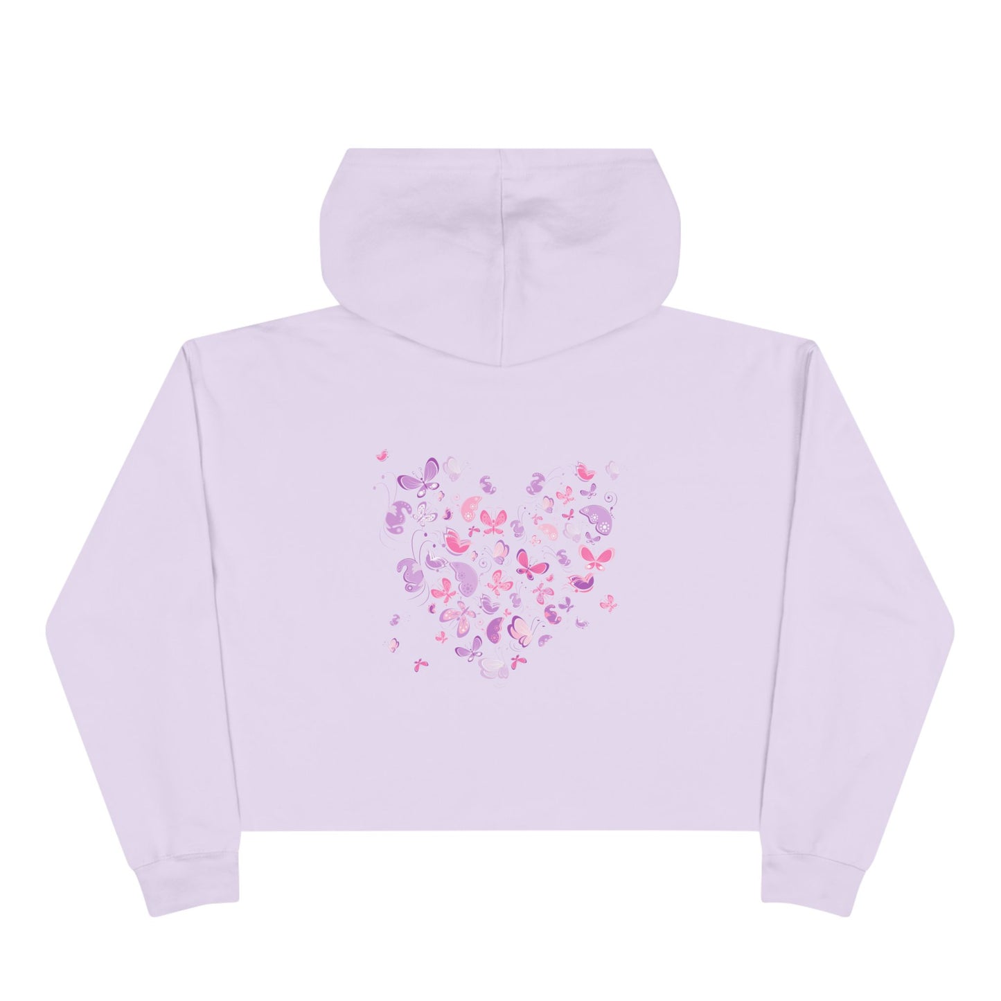 Floral Crop Unisex Hoodie | Pastel Aesthetic Pullover for Women | True North