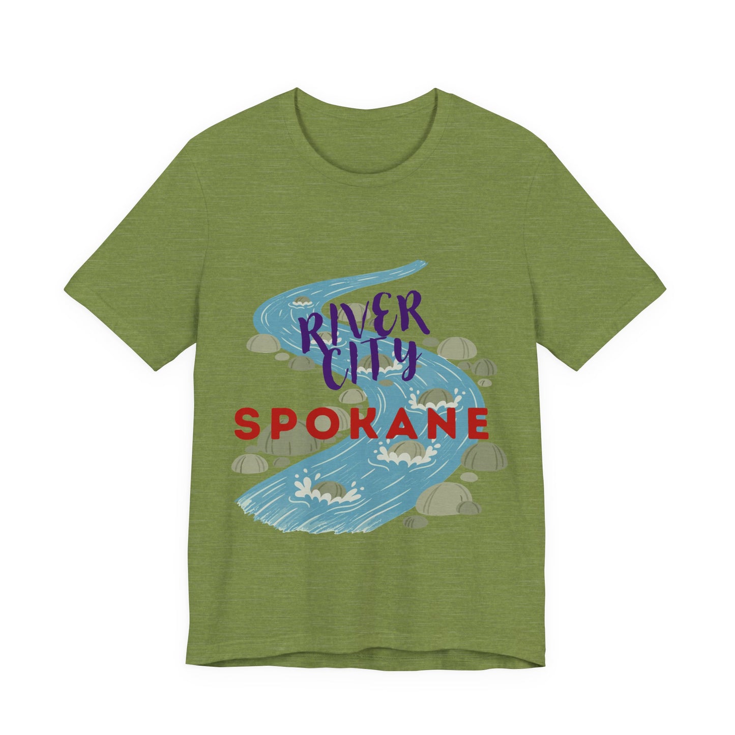 River City Spokane Graphic Tee — Watercolor River Design