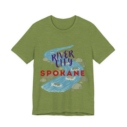 River City Spokane Graphic Tee — Watercolor River Design