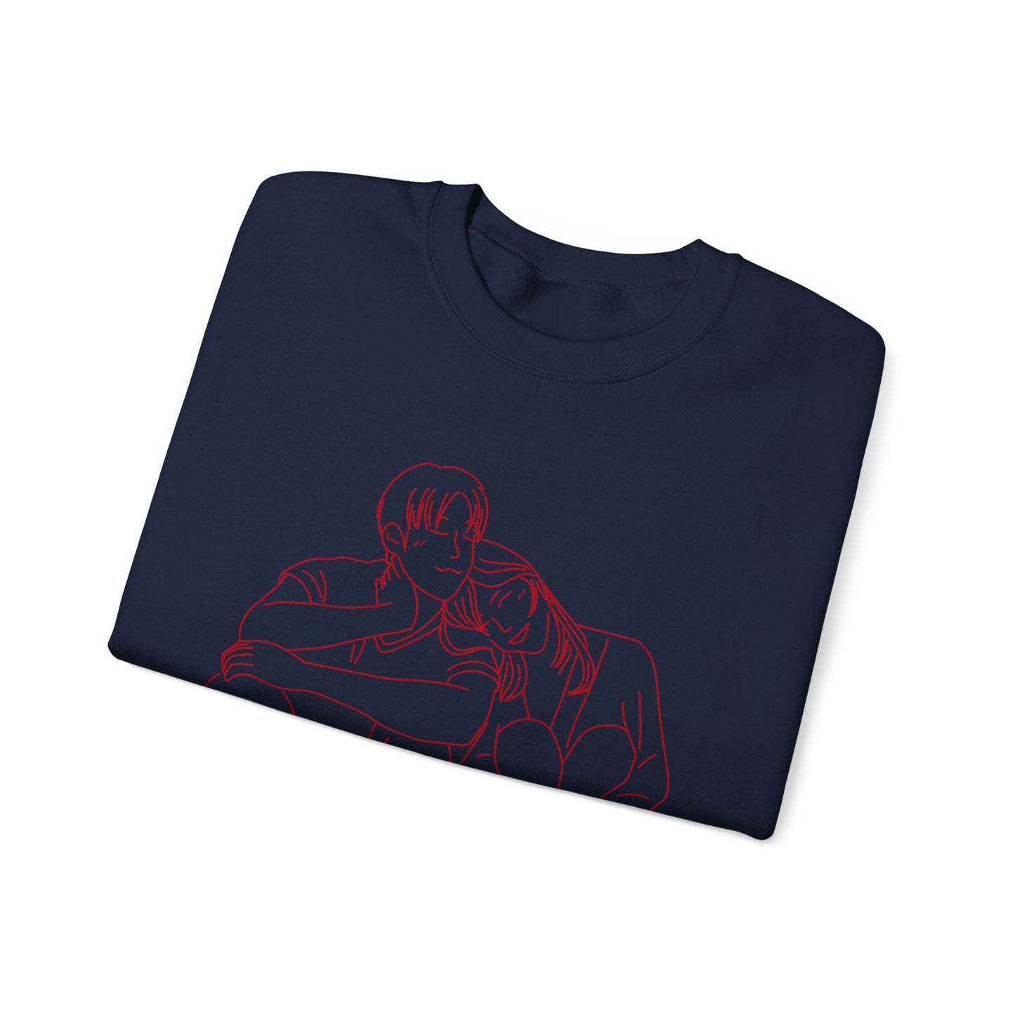 Couple Sketch Crewneck Sweatshirt | Cozy Anniversary Gift | True North