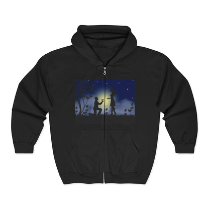 Romantic Proposal Hoodie | Cozy Zip  for Couples and Love Story Apparel | True North