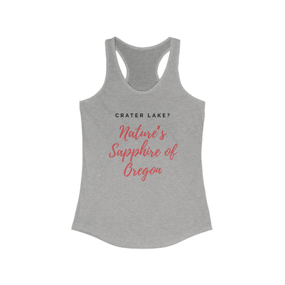 Crater Lake Nature's Sapphire of Oregon | Women’s Ideal Racerback Tank | True North