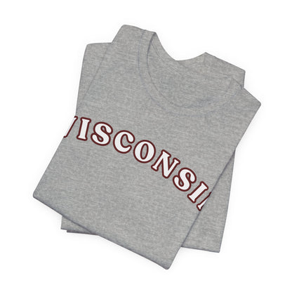 Wisconsin Arch Tee — Vintage Collegiate State T-Shirt MADISON JERSEY