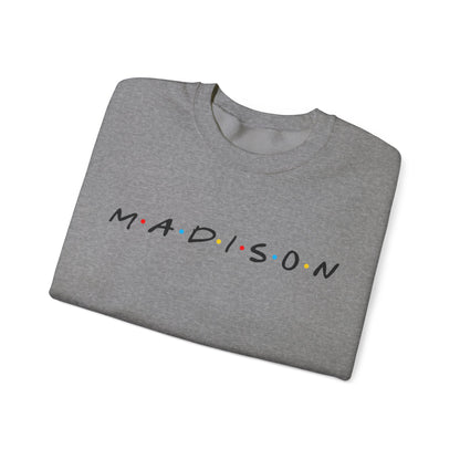 Madison Script Unisex Crewneck Sweatshirt | Soft Cotton Premium Fit | True North