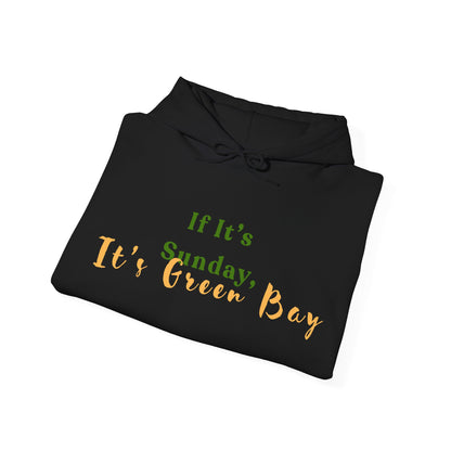 Green Bay Fan Gear Heavy Blend Hooded Sweatshirt | Cozy Sundays | True North