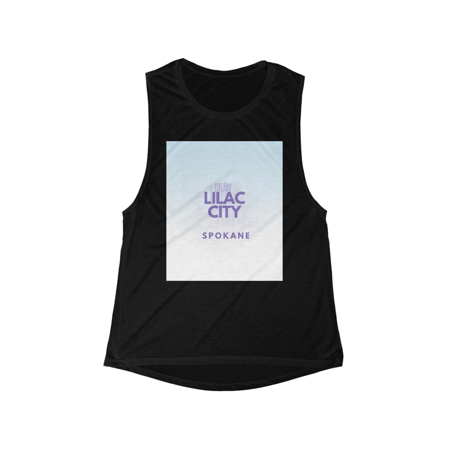 Lilac City Spokane Women's Flow Tank Top — Scoop Muscle Tank