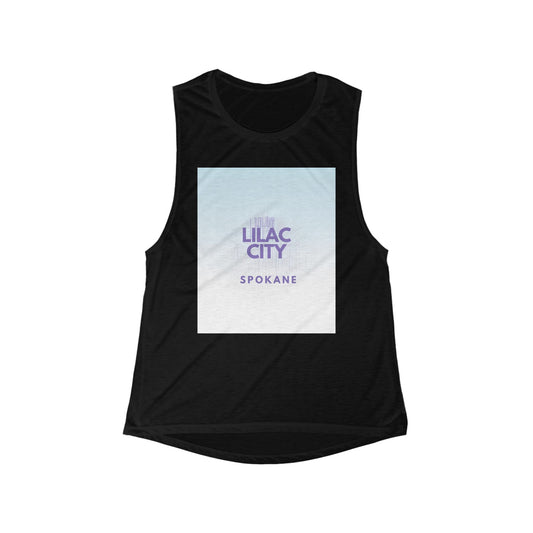 Lilac City Spokane Women's Flow Tank Top — Scoop Muscle Tank