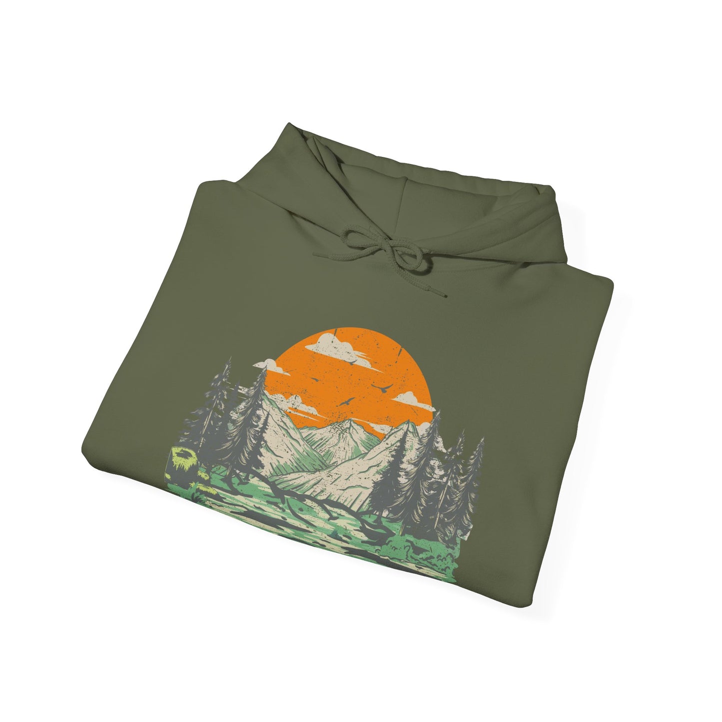 Scenic Design Nature-Inspired Hoodie | Cozy Camping Adventures | True North