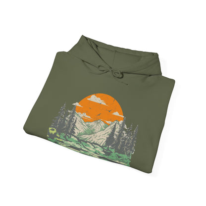 Scenic Design Nature-Inspired Hoodie | Cozy Camping Adventures | True North