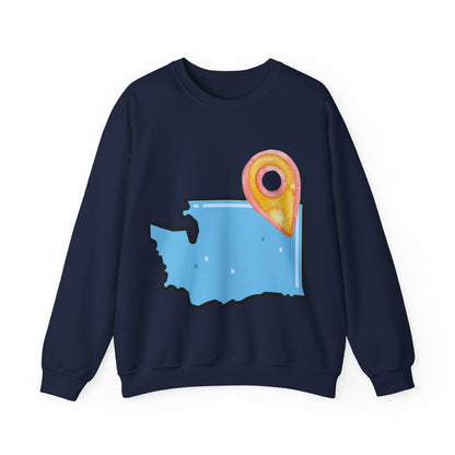 SPOKANE Sweatshirt with Location Pin – Cute Travel/Local Pride Crewneck