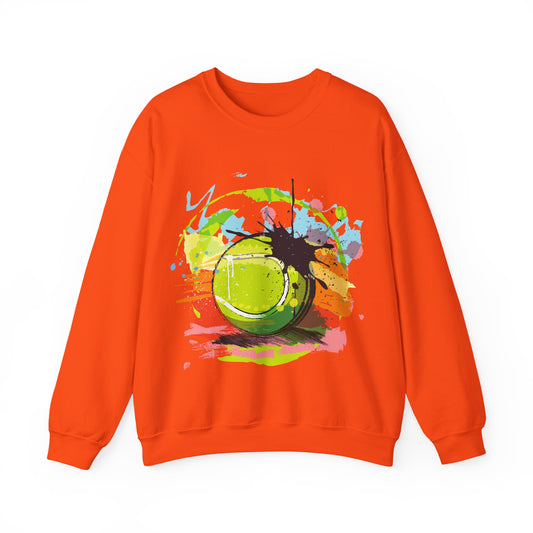 Colorful Tennis Splash Crewneck Sweatshirt | Tennis Players And Athletes | True North