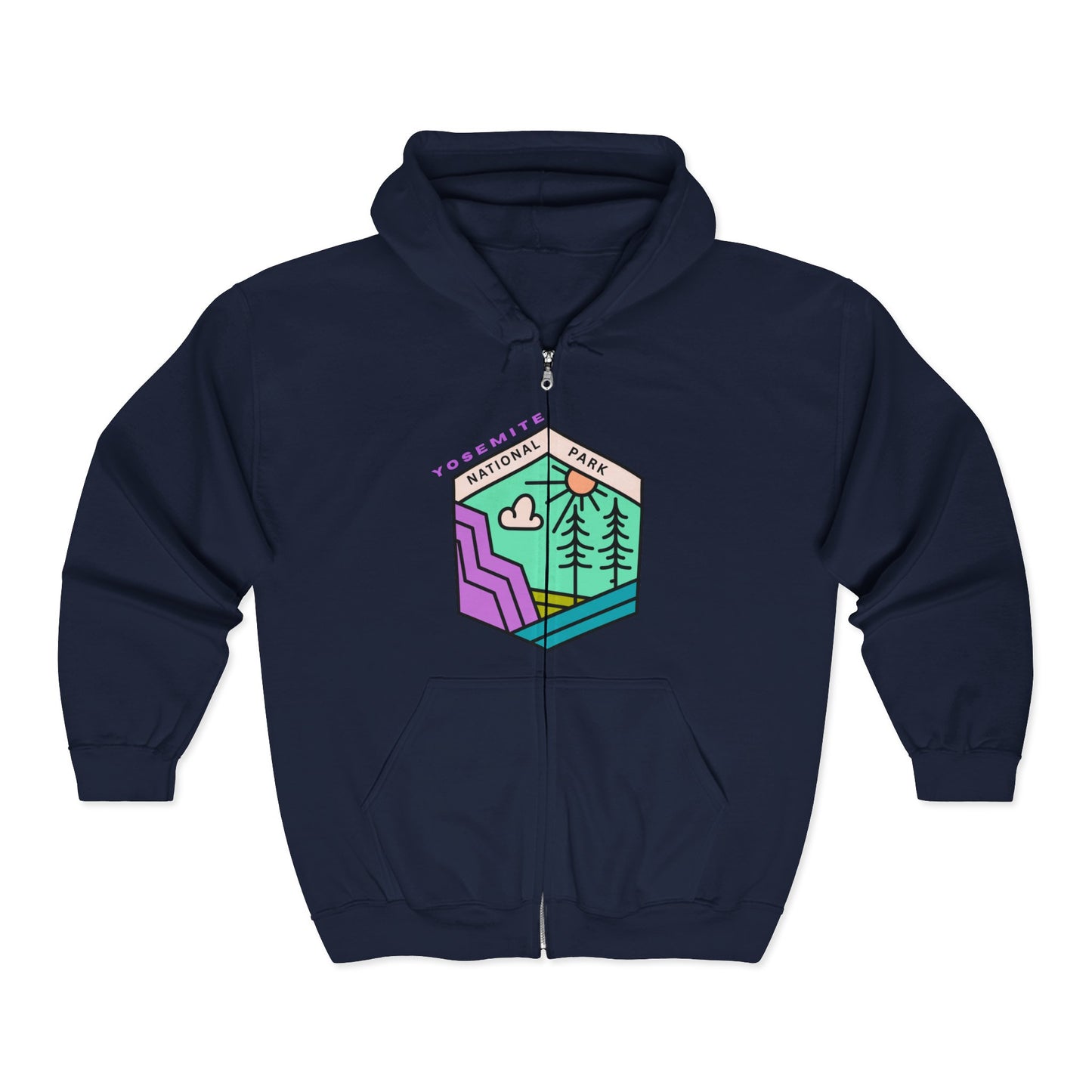 Yosemite National Park Full Zip Hoodie | Nature Lover Apparel | True North