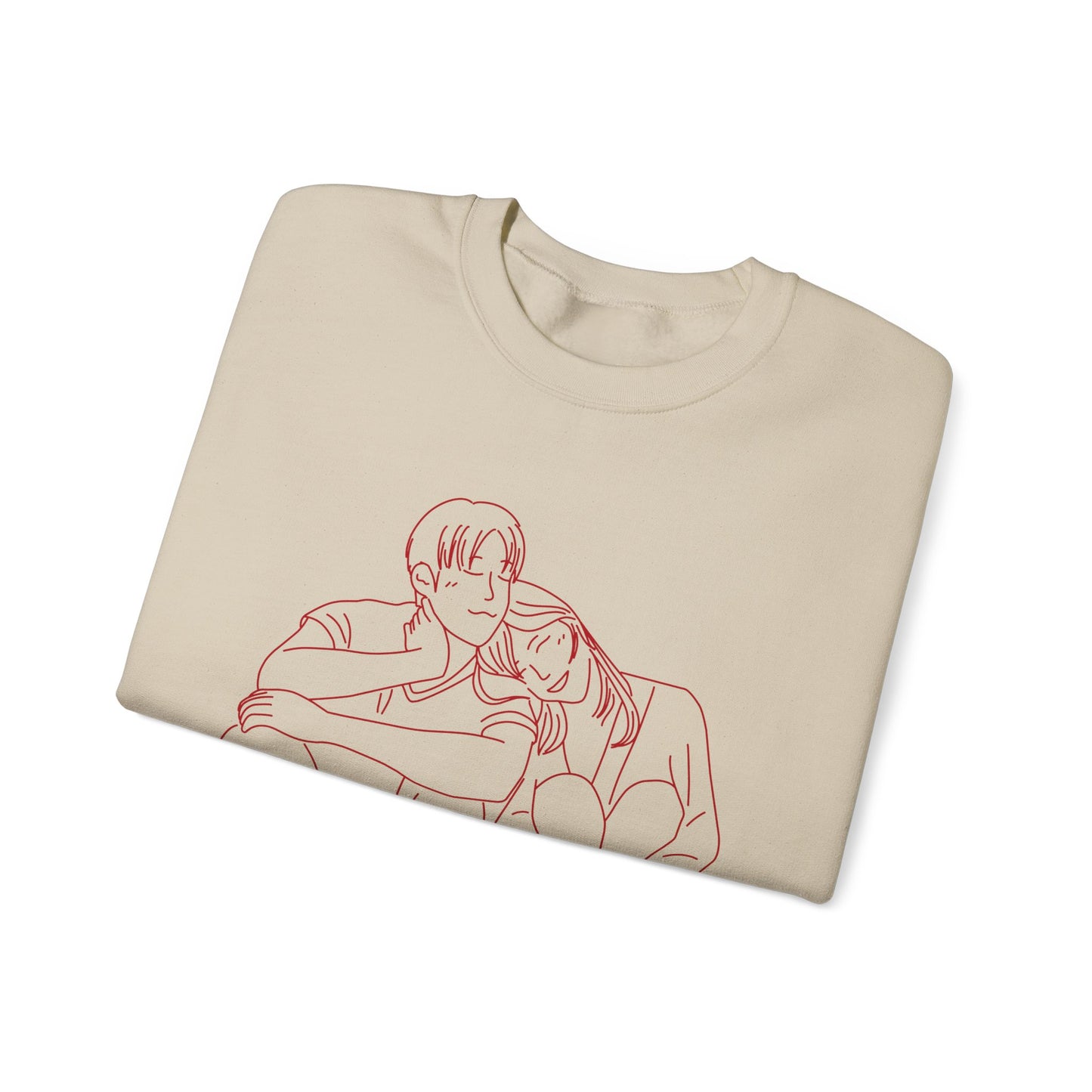 Couple Sketch Crewneck Sweatshirt | Cozy Anniversary Gift | True North