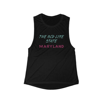 The Old Line State Maryland | Women’s Flowy Scoop Muscle Tank | True North