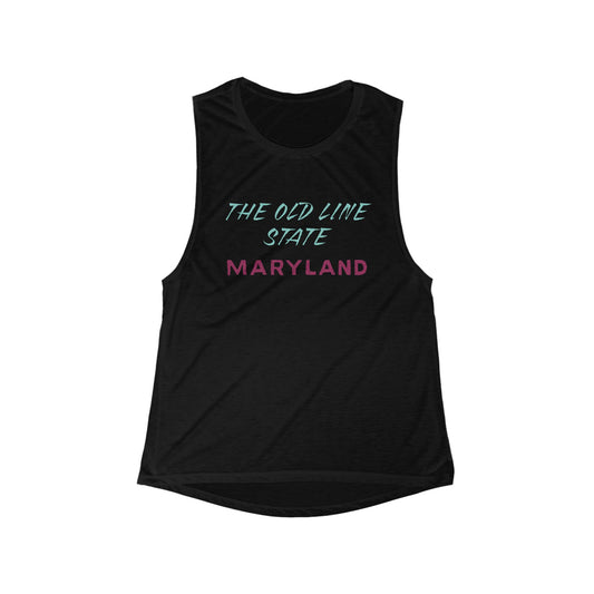 The Old Line State Maryland | Women’s Flowy Scoop Muscle Tank | True North