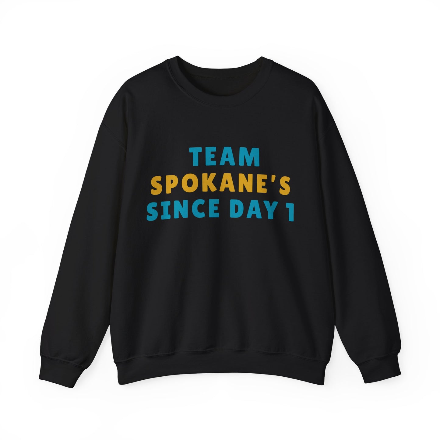 Crewneck Sweatshirt — "Team Spokane's Since Day 1" Retro Local Pride Pullover