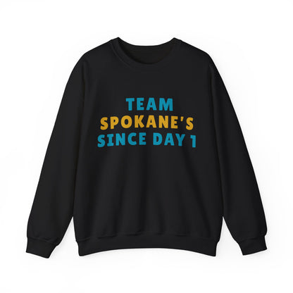 Crewneck Sweatshirt — "Team Spokane's Since Day 1" Retro Local Pride Pullover